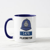 UK Police Constable Helmet - Name und Nummer hinzu Tasse (Links)