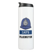UK Police Constable Helmet - Name und Nummer hinzu Thermosbecher (Nach rechts gedreht)