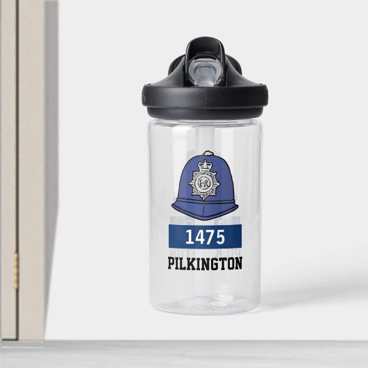 UK Police Constable Helmet - Name und Nummer hinzu Trinkflasche