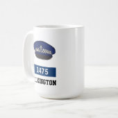 UK Police Flat Cap - Nummer und Name hinzufügen Kaffeetasse (Vorderseite Links)