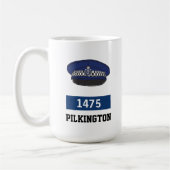 UK Police Flat Cap - Nummer und Name hinzufügen Kaffeetasse (Links)
