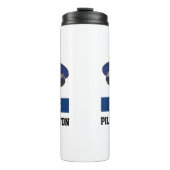 UK Police Flat Cap - Zahl und Name hinzufügen. Pol Thermosbecher (Vorderseite)