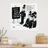 UK Police Training School Funny Cartoons Poster (Küche)