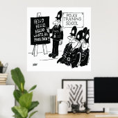 UK Police Training School Funny Cartoons Poster (Heimbüro)