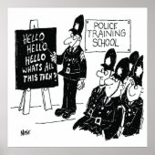 UK Police Training School Funny Cartoons Poster (Vorne)