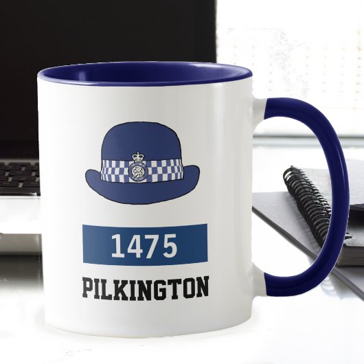 UK Police WPC Hat - Zahl und Name hinzufügen Tasse