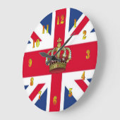 UK Queen Crown Wall Clock Große Wanduhr (Winkel)