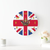 UK Queen Crown Wall Clock Große Wanduhr (Zuhause)
