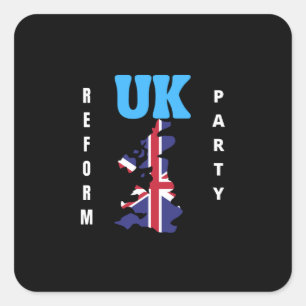 UK Reform Party Quadratischer Aufkleber