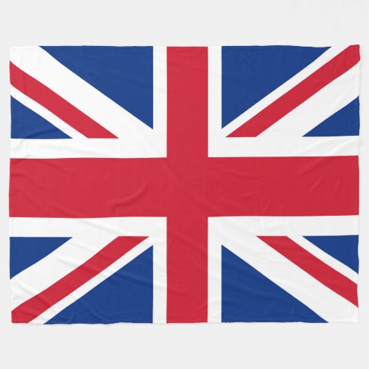 UK Royal Union Jack Flag groß Fleecedecke (Vorderseite (Horizontal))