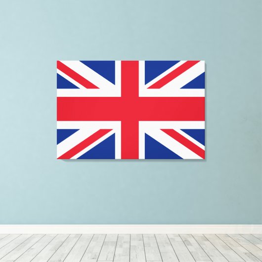 UK Royal Union Jack Flag Leinwanddruck (Insitu (Holzboden))
