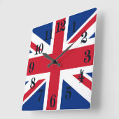 UK Royal Union Jack Flag Quadratische Wanduhr (Winkel)