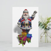 UK Santa Claus Briefpapier (Stehend Vorderseite)