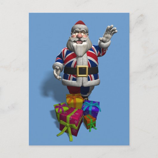 UK Santa Claus Feiertagspostkarte (Vorderseite)