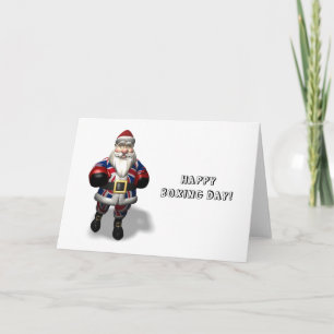 UK Santa Claus On Boxing Day Feiertagskarte