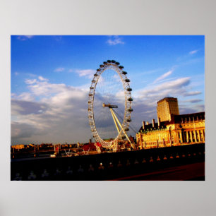 (UK) Schöne LONDON EYE Landschaft Poster