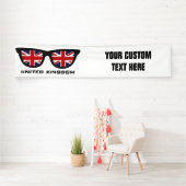 UK Shades benutzerdefinierte Text- und Farbbanner Banner (Insitu)