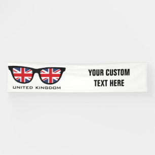 UK Shades benutzerdefinierte Text- und Farbbanner Banner