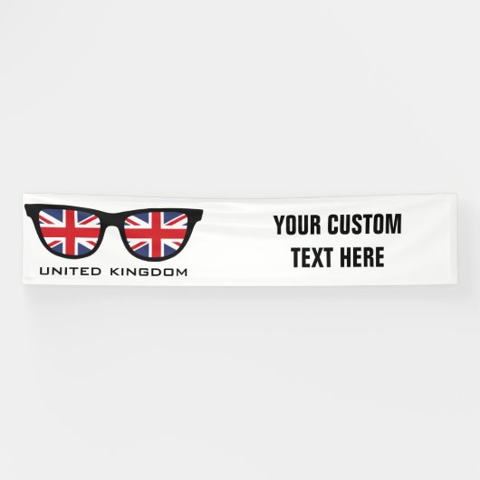 UK Shades benutzerdefinierte Text- und Farbbanner Banner (Horizontal)
