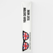 UK Shades benutzerdefinierte Text- und Farbbanner Banner (Vertikal)