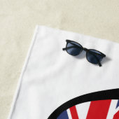 UK Shades Custom Text Beach Handtuch (Beispiel)