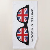 UK Shades Custom Text Beach Handtuch (Vorderseite)