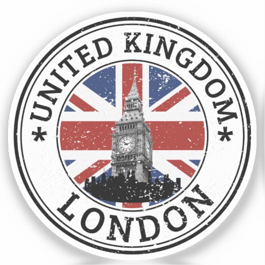 UK Siegel Sticker Rundfahne für Laptop Book.. (Vorderseite)