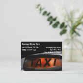 UK Taxi Business Cards Visitenkarte (Stehend Vorderseite)