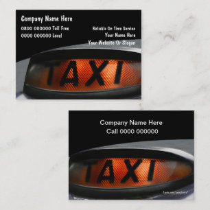 UK-Taxi-Geschäftskarten Visitenkarte