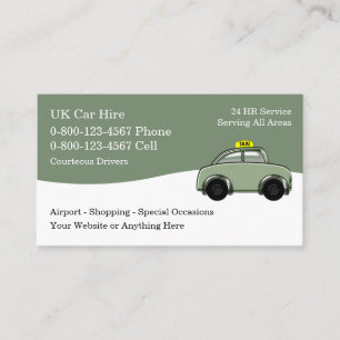 UK-Taxi moderne trendige Visitenkarten Visitenkarte
