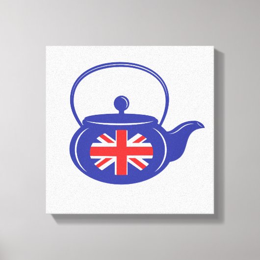 UK Teapot Wrapped Canvas Leinwanddruck (Vorderseite)