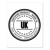 UK Text Manganese Blau Farbe Tinte Vertikalformat Gummistempel (Prägung)