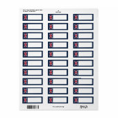 UK Themed Rücksendeadressen-Aufklebers (Vorne)