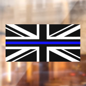 UK Thin Blue Line Flag Fensteraufkleber (Blatt 2)