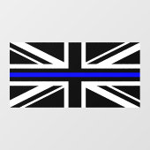 UK Thin Blue Line Flag Fensteraufkleber (Blatt)