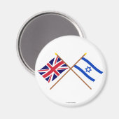 UK und Israel - Grenzflaggen Magnet (Vorderseite/Rückseite)