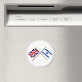 UK und Israel - Grenzflaggen Magnet (In Situ (Geschirrspüler))
