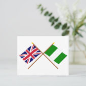 UK und Nigeria - Grenzflaggen Postkarte (Stehend Vorderseite)