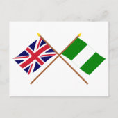 UK und Nigeria - Grenzflaggen Postkarte (Vorderseite)