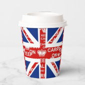UK Union Jack Behalt Calm Pappbecher (Rückseite)