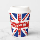 UK Union Jack Behalt Calm Pappbecher (Vorderseite)
