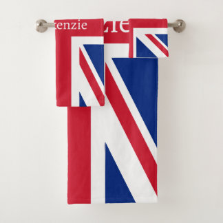 UK Union Jack britisch personalisiert Badhandtuch Set