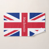 UK Union Jack britisch personalisiert Badhandtuch Set (Handtuch)