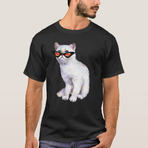 Uk Union Jack Britische Flagge England Silber Katz T-Shirt
