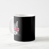 UK Union Jack British Flag England Cat Sungles Gif Kaffeetasse (Vorderseite Links)