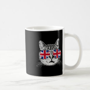 UK Union Jack British Flag England Cat Sungles Gif Kaffeetasse