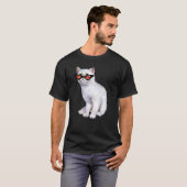 UK Union Jack British Flag England Silver Cat Sung T-Shirt (Vorne ganz)