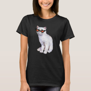 UK Union Jack British Flag England Silver Cat Sung T-Shirt