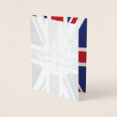 UK Union Jack British Wedding Themed Folienkarte (Vorderseite)