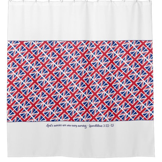 UK UNION JACK Custom Patriotic Duschvorhang (Vorderseite)